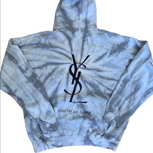 Mayfair Group Grey Tie Dye YSL “You’re So Lame” Hoodie XL.